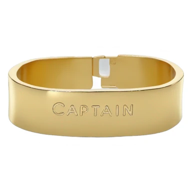 gold armband wit "captain" on it sticker