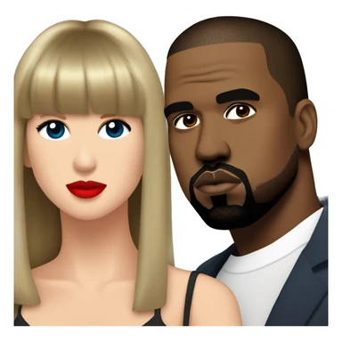 Kanye west with Taylor swift sticker