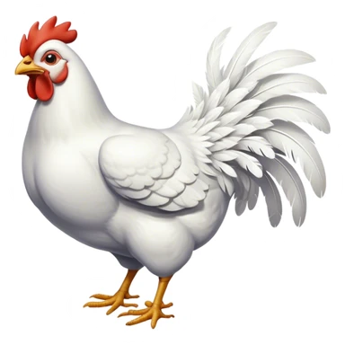 "Chicken flying in the wind during a snowstorm" sticker