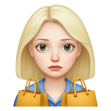 tired woman with bags under eyes sticker