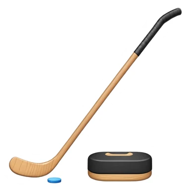 hockey stick and puck sticker