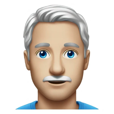 realistic portrait of a man with blue eyes sticker