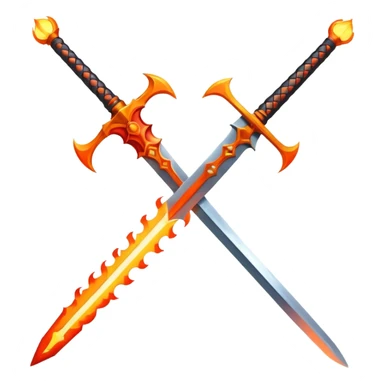 flaming sword sticker