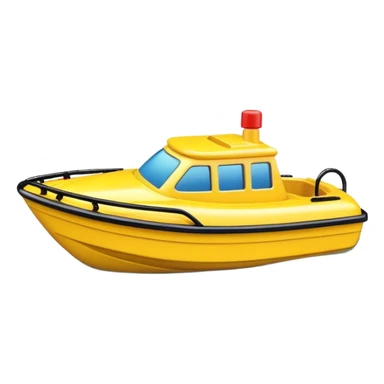 yellow plastic toy boat sticker
