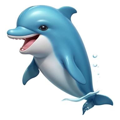 Cinematic Cute Yawning Bottlenose Dolphin Portrait Emoji, Head tilted slightly with a dramatic, wide-open yawn, showcasing a sleek, shiny glossy body with softly curved fins and drowsy, half-closed eyes, Simplified yet irresistibly adorable features, highly detailed, glowing with a soft, cozy aquatic glow, high shine, relaxed yet expressive, stylized with a hint of whimsical marine ease, soft glowing outline, capturing the essence of a drowsy yet affectionate dolphin that appears ready to stretch out and yawn its way out of the screen! sticker
