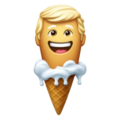 Trump with ice cream sticker