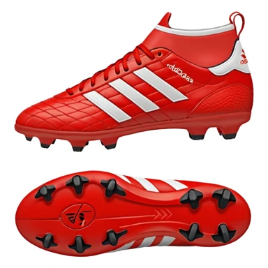 red Adidas football boot sticker