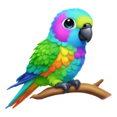 Lisa Frank parakeet  sticker
