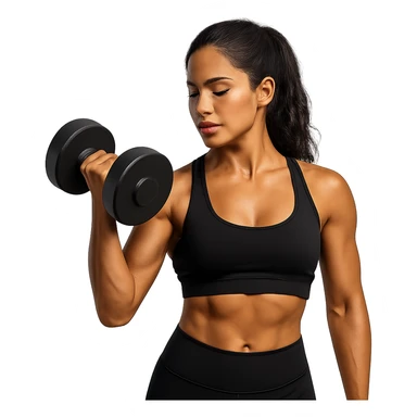tan brunette woman lifting weights, variation 3 sticker