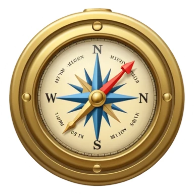 compass with mission sticker