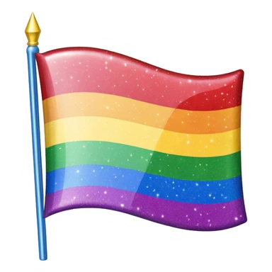 flag lgbtq+ glitter sticker