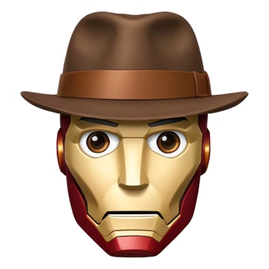 iron man with a fedora sticker