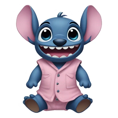 Stich in rosa sticker