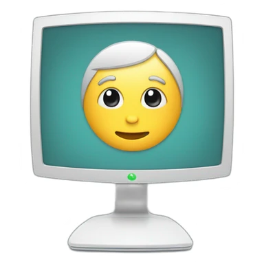 computer display with video call with therapist sticker
