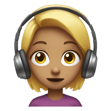 Girl trapped listening to music  sticker