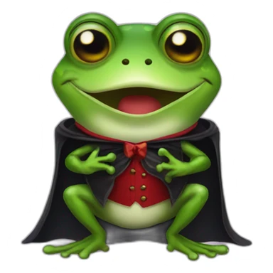 frog in vampire costume sticker
