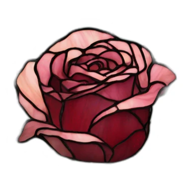 Rose stained glass sticker