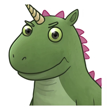 Dinosaur unicorn  sticker