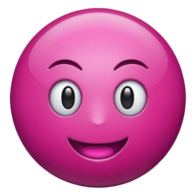 magenta color sphere, Negative : Emoji. sticker