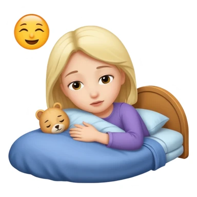 Girl going to sleep sticker