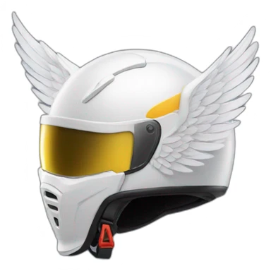 moto helmet with wings sticker