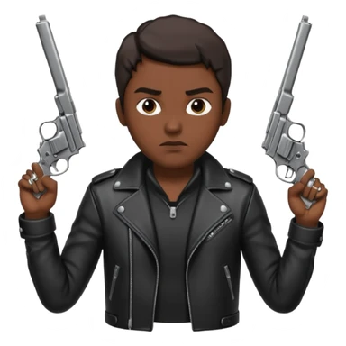 Un persona mala con pistolas sticker