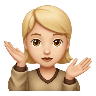 🤔this emoji with an innocent suspicious but also smirking 😏 expression looking up, but with that same hand sticker