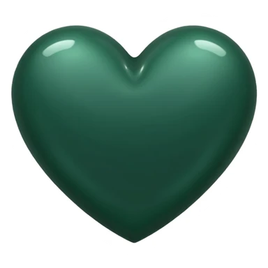 koyu yeşil kalp sticker
