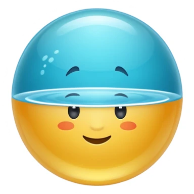 aqua color sphere sticker