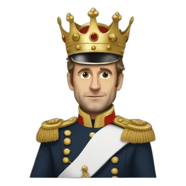Emmanuel Macron en roi sticker