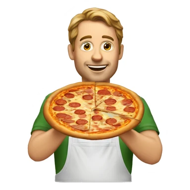 François holland qui mange une pizza  sticker