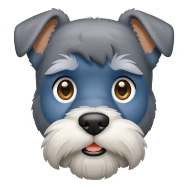Schnauzer con collar azul sticker