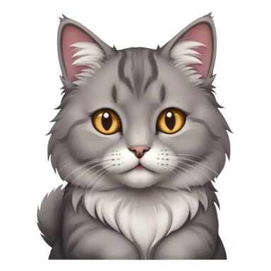 thoughtful cat with paw on chin sticker