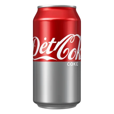Tin diet Coke emoji only grey tin with red writing sticker