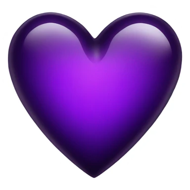 glass dark purple heart  sticker