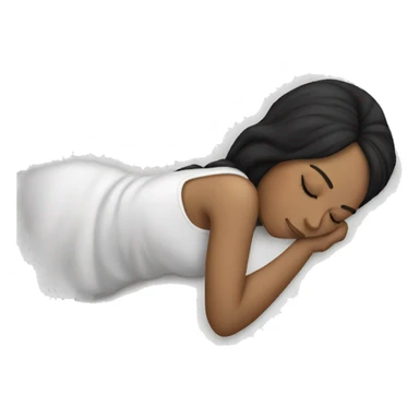 black hair white girl sleeping sticker