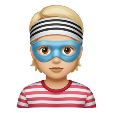 A theif robber emoji,Stripped shirt.eye mask. sticker