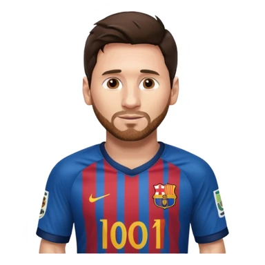 Lionel Messi, football legend, torso and up sticker