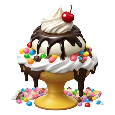 A plain themed after an ice cream sundae sticker