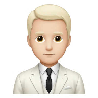 victoria man in 1900's, white suit sticker