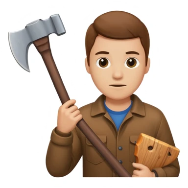 Can holding an axe sticker