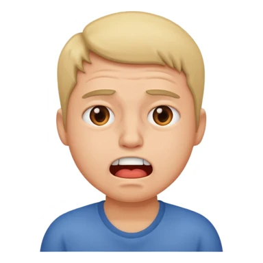 A person with stomach ache sticker