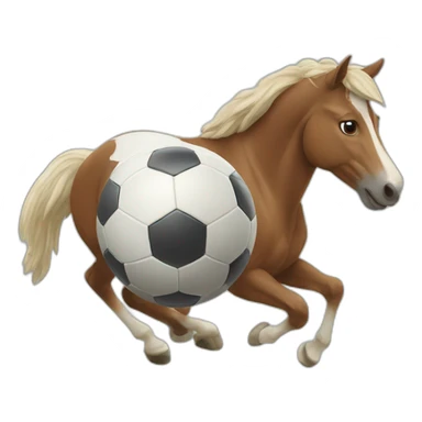Horse running with soccer ball sticker