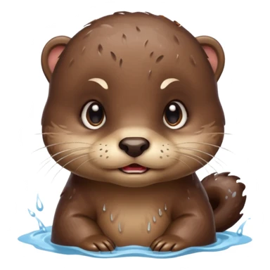 Angry baby otter sticker