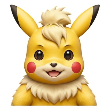 Ash’s Pikachu (hairless) smiling sticker