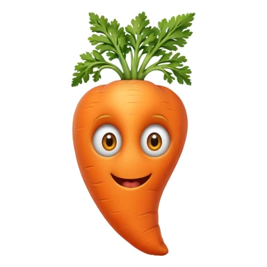 Create a curved carrot with eyes sticker