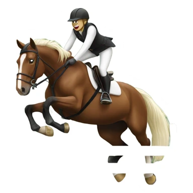 Horse Jumping with rider sticker