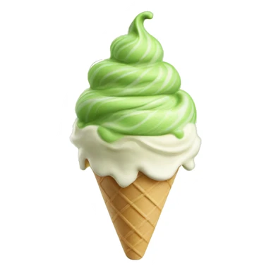 vanilla matcha swirl ice cream  sticker