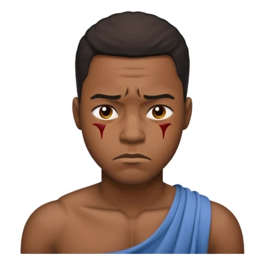 Black man with hurt shoulder sticker