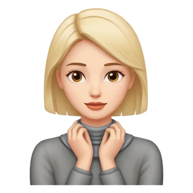 woman with hands around their neck sticker